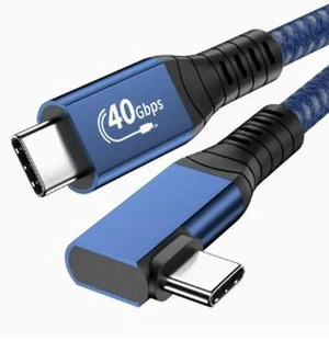 AJMRTC 3.3FT(1M) LShaped Braided USB4 TypeC Cable,40Gbps HighSpeed Data Transfer,Right Angle USBC Cord Compatible with Thunderbolt 4 for Laptop,External SSD,Docking Station AJMRTC 3.3FT(1M) LShaped Braided USB4 TypeC Cable,40Gbps HighSpeed Data Transfer,Right Angle USBC Cord Compatible with Thunderbolt 4 for Laptop,External SSD,Docking Station