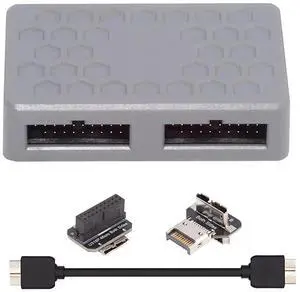 AJMRTC 5Gbps Internal PCBA Splitter HUB Adapter,USB3.1 Front TypeE /1920Pin Header /MicroUSB3.0 Input to Dual USB3.0 1920Pin Female Ports for Desktop Motherboard AJMRTC 5Gbps Internal PCBA Splitter HUB Adapter,USB3.1 Front TypeE /1920Pin Header /MicroUSB3.0 Input to Dual USB3.0 1920Pin Female Ports for Desktop Motherboard