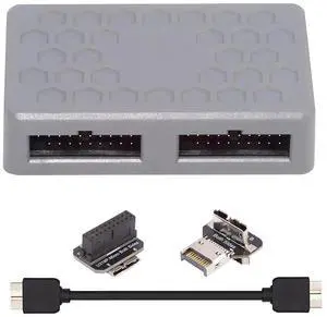 AJMRTC USB 3.1 Front TypeE /1920Pin / MicroUSB3.0 Splitter Hub Adapter, 5Gbps PCBA Type Splitter Convert to Dual USB3.0 1920Pin Female Header for Desktop PC Internal I/O AJMRTC USB 3.1 Front TypeE /1920Pin / MicroUSB3.0 Splitter Hub Adapter, 5Gbps PCBA Type Splitter Convert to Dual USB3.0 1920Pin Female Header for Desktop PC Internal I/O
