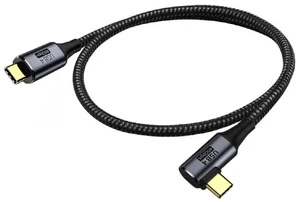 AJMRTC 30cm Angled USB4 Cable, 40Gbps FullFunction TypeC Cord, 100W PD Charging, 8K@60Hz & 5K@60Hz Video Output, Compatible with Thunderbolt 3 / 4 for Laptop, SSD, Monitor AJMRTC 30cm Angled USB4 Cable, 40Gbps FullFunction TypeC Cord, 100W PD Charging, 8K@60Hz & 5K@60Hz Video Output, Compatible with Thunderbolt 3 / 4 for Laptop, SSD, Monitor