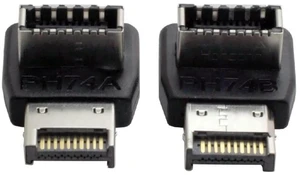 AJMRTC 2Pcs Overmold USB3.1 FrontPanel Header Male to Female TypeE Extension Adapter, UpAngle & DownAngle 10Gbps Internal Motherboard Connector for Desktop PC Chassis FrontPanel USBC Modificatio AJMRTC 2Pcs Overmold USB3.1 FrontPanel Header Male to Female TypeE Extension Adapter, UpAngle & DownAngle 10Gbps Internal Motherboard Connector for Desktop PC Chassis FrontPanel USBC Modificatio