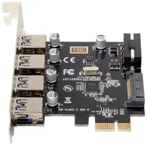 AJMRTC U3038 PCIE to USB3.0 4Port Hub Expansion Card, 5Gbps PCI Express USB Adapter Card, Internal USB Interface Expander for Desktop PC Motherboard DIY Hardware Modification AJMRTC U3038 PCIE to USB3.0 4Port Hub Expansion Card, 5Gbps PCI Express USB Adapter Card, Internal USB Interface Expander for Desktop PC Motherboard DIY Hardware Modification