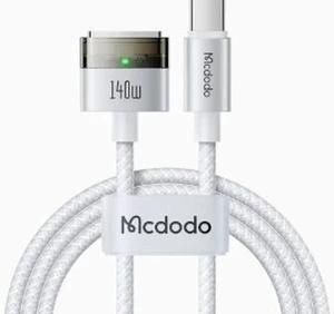USB-C to MagSafe 3 Cable 6.6FT (2M), 140W PD 3.1 Fast Charging Cable, Magnetic Charging Cable for MacBook Pro/Air, Aluminum Alloy Connector with Nylon Braided Design White USB-C to MagSafe 3 Cable 6.6FT (2M), 140W PD 3.1 Fast Charging Cable, Magnetic Charging Cable for MacBook Pro/Air, Aluminum Alloy Connector with Nylon Braided Design White