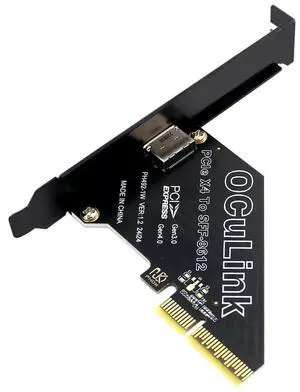 AJMRTC PCIe 4.0 X4 to Oculink SFF8611/8612 Expansion Riser Card with 8cm / 12cm Slot Bracket, PCIExpress Gen4 x4 to OCuLink Adapter for U.2 NVMe SSD, eGPU Dock, Desktop PC Hardware Mod AJMRTC PCIe 4.0 X4 to Oculink SFF8611/8612 Expansion Riser Card with 8cm / 12cm Slot Bracket, PCIExpress Gen4 x4 to OCuLink Adapter for U.2 NVMe SSD, eGPU Dock, Desktop PC Hardware Mod
