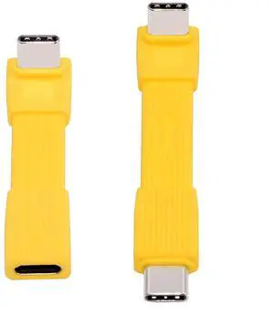 AJMRTC 2Pack USB5.0 FPC Flat Slim USBC Extension Cable, UpAngled 90Degree MaletoMale & MaletoFemale,80Gbps PD3.1 240W,16K 8K@60Hz 5K Video,Compatible with USB4.0 Thunderbolt,Yellow AJMRTC 2Pack USB5.0 FPC Flat Slim USBC Extension Cable, UpAngled 90Degree MaletoMale & MaletoFemale,80Gbps PD3.1 240W,16K 8K@60Hz 5K Video,Compatible with USB4.0 Thunderbolt,Yellow
