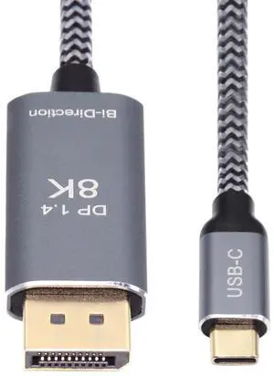 AJMRTC 1.8M Reversible DisplayPort to USBC Cable,DP Source to USBC Male 8K@60Hz HDTV Cord,DP Input to TypeC Output for Laptop,Monitor,Display,Video Signal Transmission AJMRTC 1.8M Reversible DisplayPort to USBC Cable,DP Source to USBC Male 8K@60Hz HDTV Cord,DP Input to TypeC Output for Laptop,Monitor,Display,Video Signal Transmission