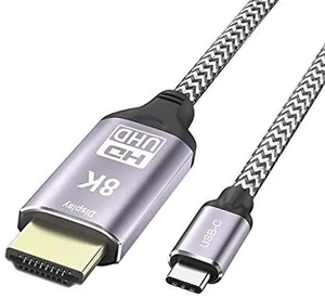AJMRTC 6FT 1.8M USBC Source to HDMI 2.0 Male Cable,USB4 TypeC to HDMI Adapter Cord,Supports 8K UHD 4K Video Output for USBC Laptops,Monitors,HDTV and Projectors AJMRTC 6FT 1.8M USBC Source to HDMI 2.0 Male Cable,USB4 TypeC to HDMI Adapter Cord,Supports 8K UHD 4K Video Output for USBC Laptops,Monitors,HDTV and Projectors