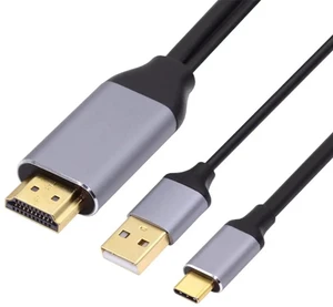 AJMRTC 1.8M Reversible HDMI 1.4 to USBC Male Cable,4K HD HDMI Source to TypeC Display Cord,DirectionSwitchable Video Cable for Laptops,Monitors and HDTV Display Equipment AJMRTC 1.8M Reversible HDMI 1.4 to USBC Male Cable,4K HD HDMI Source to TypeC Display Cord,DirectionSwitchable Video Cable for Laptops,Monitors and HDTV Display Equipment