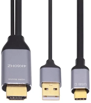 AJMRTC 1.8M Reversible HDMI 1.4 Male to USBC Male Cable,4K@60Hz Bidirectional Video Cord,HDMI Source to TypeC Display for Laptops,Monitors,HDTV and Projector Connection AJMRTC 1.8M Reversible HDMI 1.4 Male to USBC Male Cable,4K@60Hz Bidirectional Video Cord,HDMI Source to TypeC Display for Laptops,Monitors,HDTV and Projector Connection