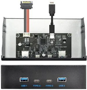 AJMRTC 5.25Inch CDROM Bay FrontPanel Hub Cable,10Gbps 4Port USB3.1 TypeA & TypeC Hub,Motherboard TypeE Internal Header Adapter Cable for Desktop PC Chassis Modding AJMRTC 5.25Inch CDROM Bay FrontPanel Hub Cable,10Gbps 4Port USB3.1 TypeA & TypeC Hub,Motherboard TypeE Internal Header Adapter Cable for Desktop PC Chassis Modding