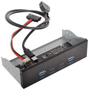 AJMRTC 5.25Inch CDROM Bay FrontPanel 4Port Hub Cable,USBC & USB3.0 TypeA Expansion,Connect to Motherboard 20Pin Internal Header Adapter Cable for Desktop PC Chassis Modding AJMRTC 5.25Inch CDROM Bay FrontPanel 4Port Hub Cable,USBC & USB3.0 TypeA Expansion,Connect to Motherboard 20Pin Internal Header Adapter Cable for Desktop PC Chassis Modding