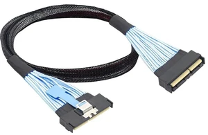 AJMRTC 50cm MCIO SFFTA1016 Extension Cable with Pull Tab, PCIE 5.0 X16 124Pin Male to 124Pin Male Mini Cool Edge IO STR Extender Cord for Server NVMe HighSpeed Storage AJMRTC 50cm MCIO SFFTA1016 Extension Cable with Pull Tab, PCIE 5.0 X16 124Pin Male to 124Pin Male Mini Cool Edge IO STR Extender Cord for Server NVMe HighSpeed Storage