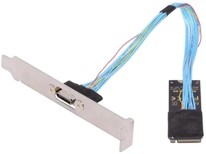 AJMRTC 30cm PCIE4.0 M.2 MKey to OCuLink SFF8612 SFF8611 Host Cable with Bracket, 2280 NGFF Adapter for NVMe U.2 SSD, External eGPU Expansion for Desktop PC DIY Build AJMRTC 30cm PCIE4.0 M.2 MKey to OCuLink SFF8612 SFF8611 Host Cable with Bracket, 2280 NGFF Adapter for NVMe U.2 SSD, External eGPU Expansion for Desktop PC DIY Build