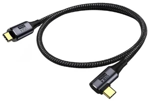 AJMRTC 120cm RightAngle USB4 CtoC Cable, 40Gbps Data Transfer, 100W PD Fast Charging, 8K@60Hz 5K@60Hz Video Output, 90Degree LShape Cord Compatible with Thunderbolt 3 / 4 for SSD, Laptop, Docking AJMRTC 120cm RightAngle USB4 CtoC Cable, 40Gbps Data Transfer, 100W PD Fast Charging, 8K@60Hz 5K@60Hz Video Output, 90Degree LShape Cord Compatible with Thunderbolt 3 / 4 for SSD, Laptop, Docking