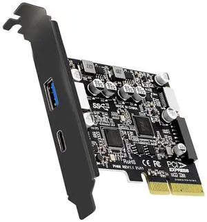 AJMRTC PCIE 4X to 4Port 10Gbps Expansion Card, USBA USBC USB3.0 20Pin USB3.1 Gen2 FrontPanel Socket Adapter with ASM3142 & VL822 Dual Chipset for Desktop Motherboard AJMRTC PCIE 4X to 4Port 10Gbps Expansion Card, USBA USBC USB3.0 20Pin USB3.1 Gen2 FrontPanel Socket Adapter with ASM3142 & VL822 Dual Chipset for Desktop Motherboard