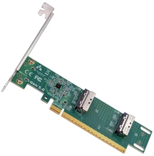 AJMRTC Dual MCIO 8i SFFTA1016 VROC Adapter, PCIExpress 5.0 x16 Virtual RAID Host Card, Mini Cool Edge IO Expansion for Motherboard NVMe SSD, External GPU Graphics Card, Workstation Server Storage AJMRTC Dual MCIO 8i SFFTA1016 VROC Adapter, PCIExpress 5.0 x16 Virtual RAID Host Card, Mini Cool Edge IO Expansion for Motherboard NVMe SSD, External GPU Graphics Card, Workstation Server Storage