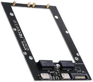 AJMRTC Dual SFF8612 OCuLink PCIe 4.0 Host Carrier Adapter, Dual GENZ EDSFF Ruler1U Short E1.S SSD with Heatsink, Supports 9.5mm 15mm 25mm Drives, Compatible PM9A3 PM9D3 P5801X for Server Storage Ex AJMRTC Dual SFF8612 OCuLink PCIe 4.0 Host Carrier Adapter, Dual GENZ EDSFF Ruler1U Short E1.S SSD with Heatsink, Supports 9.5mm 15mm 25mm Drives, Compatible PM9A3 PM9D3 P5801X for Server Storage Ex