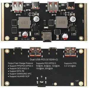 AJMRTC 100W Intelligent MultiProtocol Fast Charging Module, PD QC SCP AFC VOOC Quick Charger Circuit Board, HighPower USB Fast Charge Power Board for DIY Charging Station Projects AJMRTC 100W Intelligent MultiProtocol Fast Charging Module, PD QC SCP AFC VOOC Quick Charger Circuit Board, HighPower USB Fast Charge Power Board for DIY Charging Station Projects