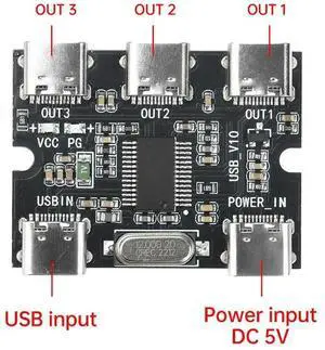 AJMRTC USB Expansion Board, 1In 3Out USB HUB Module with Independent Power Supply Port, USB Splitter Expansion Kit for Industrial Control, Embedded System, DIY Electronic Project AJMRTC USB Expansion Board, 1In 3Out USB HUB Module with Independent Power Supply Port, USB Splitter Expansion Kit for Industrial Control, Embedded System, DIY Electronic Project