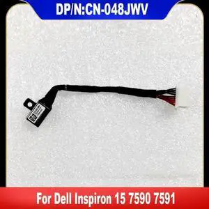 AJMRTC 048JWV CN048JWV DC Power Jack with Cable Replacement for Inspiron 15 7590 7591 Laptop, DCIn Socket Plug Charging Port Harness Cable Notebook Repair Spare Replacement Part AJMRTC 048JWV CN048JWV DC Power Jack with Cable Replacement for Inspiron 15 7590 7591 Laptop, DCIn Socket Plug Charging Port Harness Cable Notebook Repair Spare Replacement Part