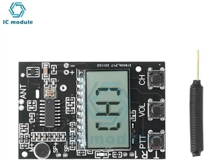AJMRTC FM WalkieTalkie AllinOne Circuit Board Module, 27480MHz FM Transmitter Receiver Module with 7 Frequency Points DC 3.36V Power Supply for Wireless Intercom DIY Radio Development Project AJMRTC FM WalkieTalkie AllinOne Circuit Board Module, 27480MHz FM Transmitter Receiver Module with 7 Frequency Points DC 3.36V Power Supply for Wireless Intercom DIY Radio Development Project