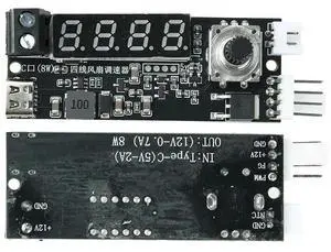AJMRTC 4Wire PWM Fan Temperature Governor Module, DC 5V 12V TypeC Powered Auto Linear Speed Controller with NTC Temperature Probe, for PC Case Cooling Fans, Aquarium Equipment and Electronic DIY Pro AJMRTC 4Wire PWM Fan Temperature Governor Module, DC 5V 12V TypeC Powered Auto Linear Speed Controller with NTC Temperature Probe, for PC Case Cooling Fans, Aquarium Equipment and Electronic DIY Pro