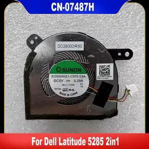 AJMRTC 07487H Laptop CPU Cooling Fan EG50040S1C970S9A Replacement Cooler CN07487H 7487H, DC 5V 4Pin PWM Internal Cooling Fan for Dell Latitude 5285 Notebook Repair Replacement Spare Part AJMRTC 07487H Laptop CPU Cooling Fan EG50040S1C970S9A Replacement Cooler CN07487H 7487H, DC 5V 4Pin PWM Internal Cooling Fan for Dell Latitude 5285 Notebook Repair Replacement Spare Part