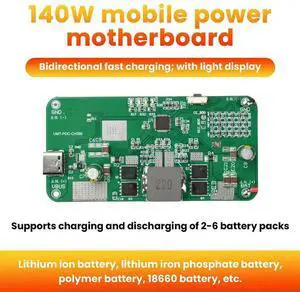 AJMRTC PD140W Bidirectional Fast Charging Buck Converter Module, IP2366 TYPEC BMS Charger Board for 2S6S Liion LiFePO4 Lithium Battery, Adjustable StepDown Power Supply DIY Repair Spare Part AJMRTC PD140W Bidirectional Fast Charging Buck Converter Module, IP2366 TYPEC BMS Charger Board for 2S6S Liion LiFePO4 Lithium Battery, Adjustable StepDown Power Supply DIY Repair Spare Part