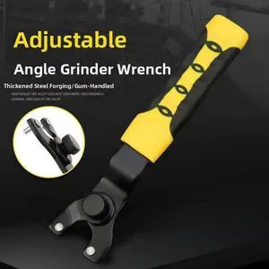 AJMRTC Adjustable Pin Wrench for Angle Grinder, 1047mm Adjustable Spanner for Lock Nuts, Ergonomic NonSlip Handle Hand Tool for Secure Nut Tightening & Loosening Operation AJMRTC Adjustable Pin Wrench for Angle Grinder, 1047mm Adjustable Spanner for Lock Nuts, Ergonomic NonSlip Handle Hand Tool for Secure Nut Tightening & Loosening Operation