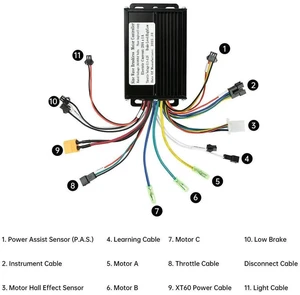 AJMRTC 36V 48V 20A Sine Wave Brushless Motor Controller, 350W500W EBike Inverter Speed Control Unit, Replacement Brushless Motor Driver for Electric Bicycle Modification & Repair AJMRTC 36V 48V 20A Sine Wave Brushless Motor Controller, 350W500W EBike Inverter Speed Control Unit, Replacement Brushless Motor Driver for Electric Bicycle Modification & Repair