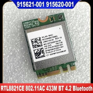 AJMRTC RTL8821CE 802.11AC Wireless Network Card, 433Mbps WiFi + BT4.2 Bluetooth Combo Module, Replace 915621001 915620001, Fully Tested Internal Laptop WiFi Bluetooth Replacement Part AJMRTC RTL8821CE 802.11AC Wireless Network Card, 433Mbps WiFi + BT4.2 Bluetooth Combo Module, Replace 915621001 915620001, Fully Tested Internal Laptop WiFi Bluetooth Replacement Part
