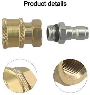 AJMRTC HighPressure Female QuickConnect Connector for Cleaning Machine, Copper & Stainless Steel HeavyDuty Fitting, Effortless Installation Quick Release Coupler for Pressure Washer Hose Connection AJMRTC HighPressure Female QuickConnect Connector for Cleaning Machine, Copper & Stainless Steel HeavyDuty Fitting, Effortless Installation Quick Release Coupler for Pressure Washer Hose Connection