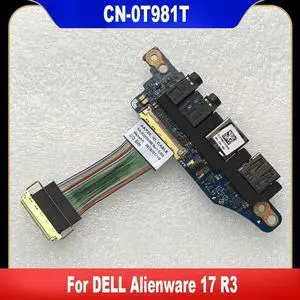 AJMRTC 0T981T CN0T981T T981T LSB758P Laptop USB Audio IO Board With Cable Replacement for Alienware 17 R3, DualUSB DualAudio Port SubBoard Repair Spare Part, 100% Fully Tested AJMRTC 0T981T CN0T981T T981T LSB758P Laptop USB Audio IO Board With Cable Replacement for Alienware 17 R3, DualUSB DualAudio Port SubBoard Repair Spare Part, 100% Fully Tested