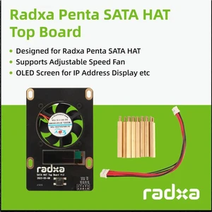 AJMRTC Penta SATA HAT Top Board, Expansion Accessory Board with OLED Display PWM Fan Header, Designed for Radxa Penta SATA HAT NAS Storage System SingleBoard Computer Project AJMRTC Penta SATA HAT Top Board, Expansion Accessory Board with OLED Display PWM Fan Header, Designed for Radxa Penta SATA HAT NAS Storage System SingleBoard Computer Project