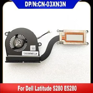 AJMRTC CPU Cooling Fan with Heatsink Radiator for Dell Latitude 5280 E5280 Laptop, Replacement PN 03XN3N CN03XN3N 3XN3N AT1SR002ZAL EG50050S1CA70S9A, 4Pin PWM Internal Cooler Assembly AJMRTC CPU Cooling Fan with Heatsink Radiator for Dell Latitude 5280 E5280 Laptop, Replacement PN 03XN3N CN03XN3N 3XN3N AT1SR002ZAL EG50050S1CA70S9A, 4Pin PWM Internal Cooler Assembly