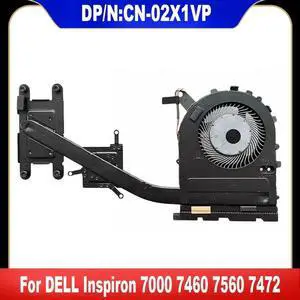 AJMRTC CPU Cooling Fan with Heatsink Radiator for Dell Inspiron 7000 7460 7560 7472 Laptop, Replacement PN 02X1VP CN02X1VP 2X1VP AT1Q3003Z00, 4Pin PWM Discrete GPU Notebook Thermal Assembly AJMRTC CPU Cooling Fan with Heatsink Radiator for Dell Inspiron 7000 7460 7560 7472 Laptop, Replacement PN 02X1VP CN02X1VP 2X1VP AT1Q3003Z00, 4Pin PWM Discrete GPU Notebook Thermal Assembly