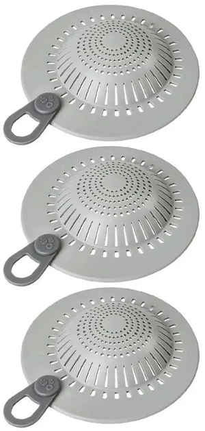 AJMRTC 3 PCS Silicone Shower Drain Strainers, Dual Filtration AntiSlip Hair Catcher Drain Cover, Reusable Drain Filter Strainer for Bathroom Bathtub Sink Trap Hair Food Debris Clog Prevention AJMRTC 3 PCS Silicone Shower Drain Strainers, Dual Filtration AntiSlip Hair Catcher Drain Cover, Reusable Drain Filter Strainer for Bathroom Bathtub Sink Trap Hair Food Debris Clog Prevention