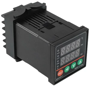 AJMRTC C100 Digital PID Temperature Controller with 40DA SolidState Relay, KType Thermocouple Probe & Heat Sink, 24380V AC Output Kit for Industrial Equipment Temperature Control Integration Projec AJMRTC C100 Digital PID Temperature Controller with 40DA SolidState Relay, KType Thermocouple Probe & Heat Sink, 24380V AC Output Kit for Industrial Equipment Temperature Control Integration Projec