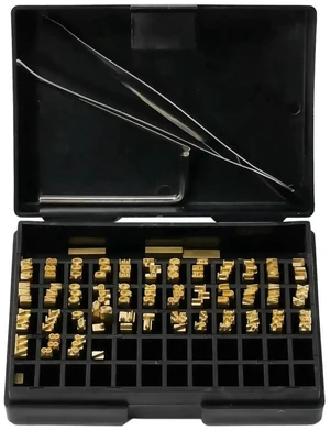 AJMRTC 120Pcs Hot Stamp Copper Coding Machine Word Grain, 2*3*15cm Thermal Ribbon Printing Font Set, Replacement Copper Letters for Electric Ribbon Coding Machine Marking Work AJMRTC 120Pcs Hot Stamp Copper Coding Machine Word Grain, 2*3*15cm Thermal Ribbon Printing Font Set, Replacement Copper Letters for Electric Ribbon Coding Machine Marking Work