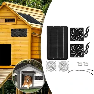 AJMRTC 40W Solar Powered Exhaust Fan, Monocrystalline Silicon Solar Panel Ventilation Fan for Home, RV, Greenhouse, Utility Room, Pet House, Solar Vent Cooling Fan for Outdoor Indoor Air Circulation AJMRTC 40W Solar Powered Exhaust Fan, Monocrystalline Silicon Solar Panel Ventilation Fan for Home, RV, Greenhouse, Utility Room, Pet House, Solar Vent Cooling Fan for Outdoor Indoor Air Circulation