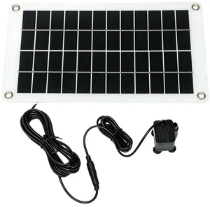 AJMRTC 10W 12V Solar Powered Water Pump, 180L/H Flow Rate 1.6M Lift Height Solar Water Pump for Outdoor Fountain, Pond, Garden Landscape Water Circulation Decoration AJMRTC 10W 12V Solar Powered Water Pump, 180L/H Flow Rate 1.6M Lift Height Solar Water Pump for Outdoor Fountain, Pond, Garden Landscape Water Circulation Decoration
