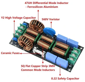 AJMRTC 16A 4Stage AC EMI Power Filter, 110V 220V EMC Electromagnetic Interference Noise Suppressor, Differential & Common Mode Filter for Audio Equipment and Sensitive Electronic Devices AJMRTC 16A 4Stage AC EMI Power Filter, 110V 220V EMC Electromagnetic Interference Noise Suppressor, Differential & Common Mode Filter for Audio Equipment and Sensitive Electronic Devices