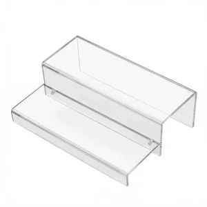 AJMRTC 2Tier Clear Acrylic Wine Rack Display Stand, Transparent Liquor Bottle Organizer for Whiskey, Perfume, Cake, Collectibles, Bar Counter & Home Desktop Storage Shelf AJMRTC 2Tier Clear Acrylic Wine Rack Display Stand, Transparent Liquor Bottle Organizer for Whiskey, Perfume, Cake, Collectibles, Bar Counter & Home Desktop Storage Shelf
