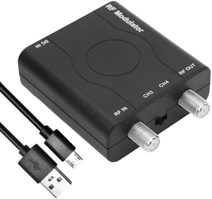 HDMI to Coax RF Modulator, 1080P HDMI to VHF RF Coax Converter with Antenna Pass-Through, NTSC CH3 CH4 Output Plug and Play Adapter for Old Analog TV, Streaming Box, Game Console HDMI to Coax RF Modulator, 1080P HDMI to VHF RF Coax Converter with Antenna Pass-Through, NTSC CH3 CH4 Output Plug and Play Adapter for Old Analog TV, Streaming Box, Game Console