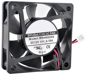 RDH6020S 60x60x20mm DC12V 0.16A 4200RPM 2Pin Axial Cooling Fan, 60mm Replacement Fan for PC Computer Chassis, Power Supply and Electronic Hardware Heat Dissipation RDH6020S 60x60x20mm DC12V 0.16A 4200RPM 2Pin Axial Cooling Fan, 60mm Replacement Fan for PC Computer Chassis, Power Supply and Electronic Hardware Heat Dissipation