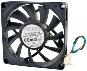 EFC0812DB 80x80x15mm Ball Bearing Cooling Fan, DC12V 0.50A 4PWM Pin Axial Replacement Fan for Computer Chassis, CPU Heatsink, Desktop Case, Workstation & DIY Thermal Dissipation Projects EFC0812DB 80x80x15mm Ball Bearing Cooling Fan, DC12V 0.50A 4PWM Pin Axial Replacement Fan for Computer Chassis, CPU Heatsink, Desktop Case, Workstation & DIY Thermal Dissipation Projects