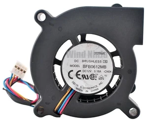 BFB0612MB 60x60x15mm Dual Ball Bearing Centrifugal Cooling Fan, DC12V 0.18A 4Pin Blower Replacement Fan for Projector, Industrial Device, Embedded Hardware & Compact DIY Heat Dissipation Projects BFB0612MB 60x60x15mm Dual Ball Bearing Centrifugal Cooling Fan, DC12V 0.18A 4Pin Blower Replacement Fan for Projector, Industrial Device, Embedded Hardware & Compact DIY Heat Dissipation Projects