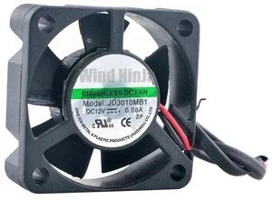 JD3010MB1 30x30x10mm Dual Ball Bearing Mini Cooling Fan, DC12V 0.08A 6000RPM Axial Replacement Fan for Power Supply, Router, Embedded Device & Tiny Compact DIY Heat Dissipation Projects JD3010MB1 30x30x10mm Dual Ball Bearing Mini Cooling Fan, DC12V 0.08A 6000RPM Axial Replacement Fan for Power Supply, Router, Embedded Device & Tiny Compact DIY Heat Dissipation Projects