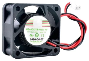 MGA4012YBO20 40x40x20mm Dual Ball Bearing Cooling Fan, DC12V 0.18A 2Pin Axial Replacement Fan for Power Supply Unit, Industrial Control Equipment, Embedded Device & Compact DIY Heat Dissipation MGA4012YBO20 40x40x20mm Dual Ball Bearing Cooling Fan, DC12V 0.18A 2Pin Axial Replacement Fan for Power Supply Unit, Industrial Control Equipment, Embedded Device & Compact DIY Heat Dissipation