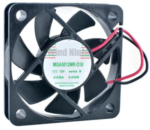 MGA5012MRO10 50x50x10mm 50mm 5cm Silent DC Cooling Fan, DC12V 0.036A 0.432W 2Pin Brushless Axial Fan Replacement for Computer Case, CPU, Power Supply Cooling MGA5012MRO10 50x50x10mm 50mm 5cm Silent DC Cooling Fan, DC12V 0.036A 0.432W 2Pin Brushless Axial Fan Replacement for Computer Case, CPU, Power Supply Cooling